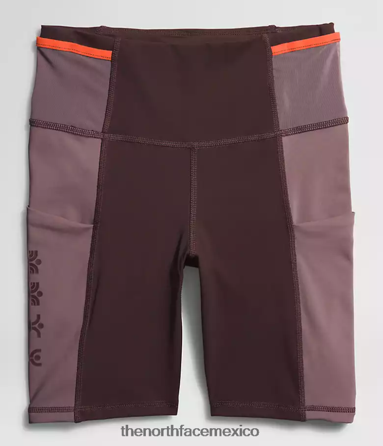 The North Face ropa NFHLJL903 marrón carbón/gris leonado mujer pantalones cortos de ciclismo trailwear qtm