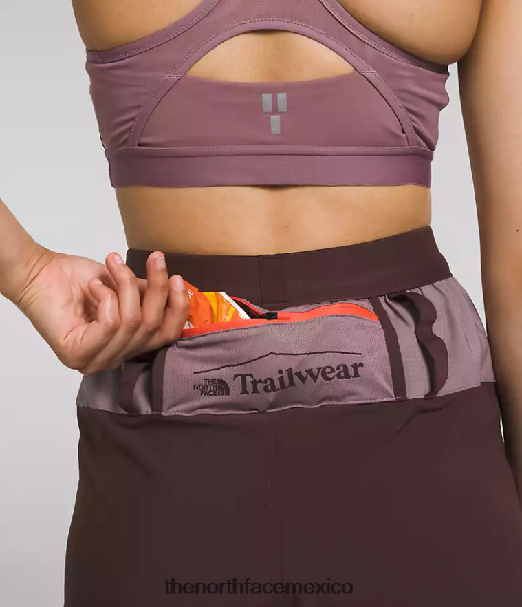 The North Face ropa NFHLJL853 marrón carbón/gris leonado mujer joggers trailwear okt flash
