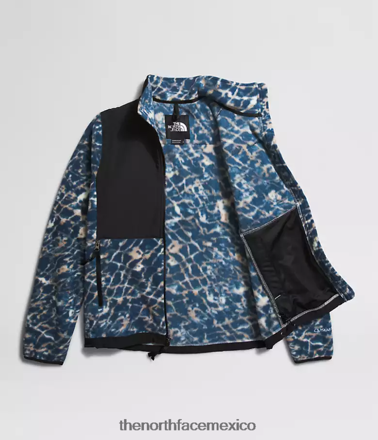 The North Face ropa NFHLJL146 Bígaro polvoriento distorsión del agua letra pequeña/cumbre azul marino mujer chaqueta denali