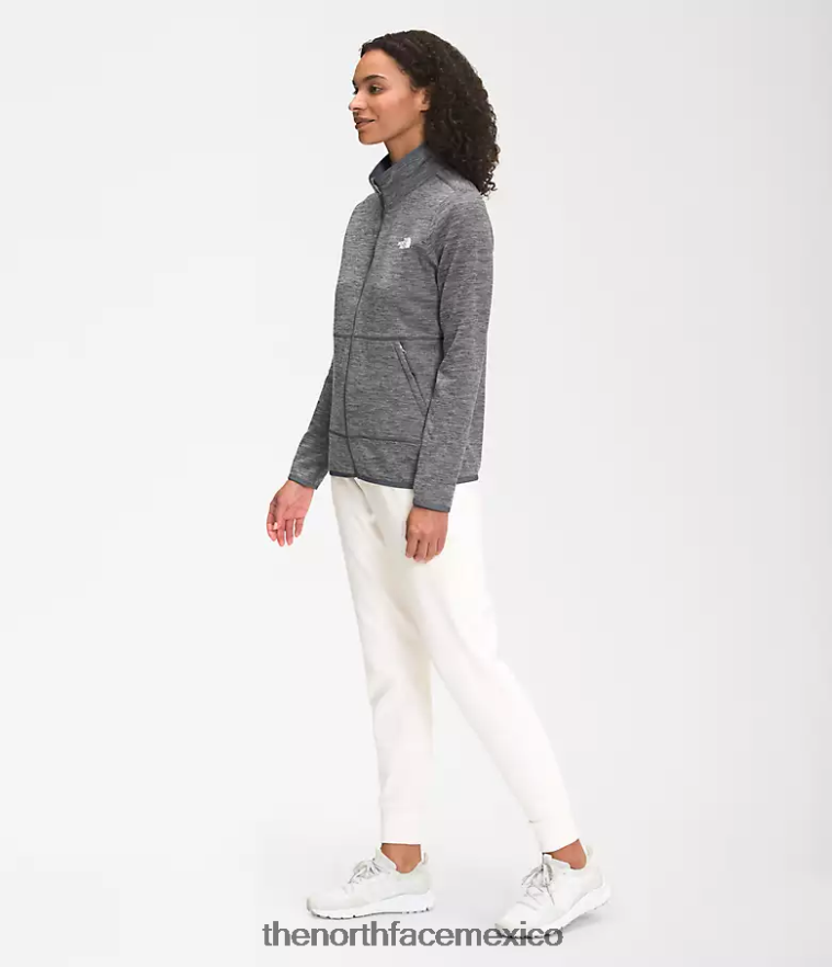 The North Face ropa NFHLJL377 tnf gris medio jaspeado mujer Canyonlands con cremallera completa