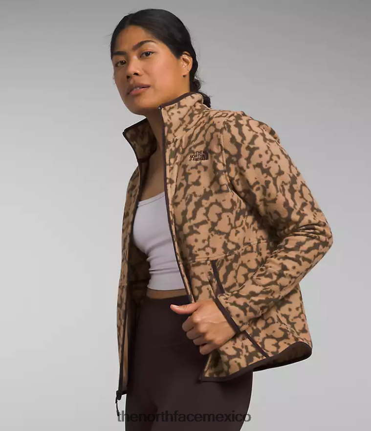 The North Face ropa NFHLJL442 estampado de tinte gráfico de mantequilla de almendras mujer chaqueta alpina polartec 100