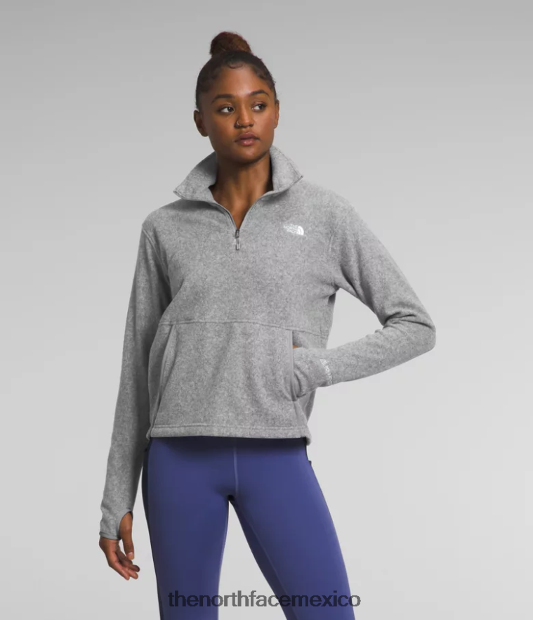 The North Face ropa NFHLJL160 tnf gris medio jaspeado mujer Alpine Polartec 100 - capucha con cremallera