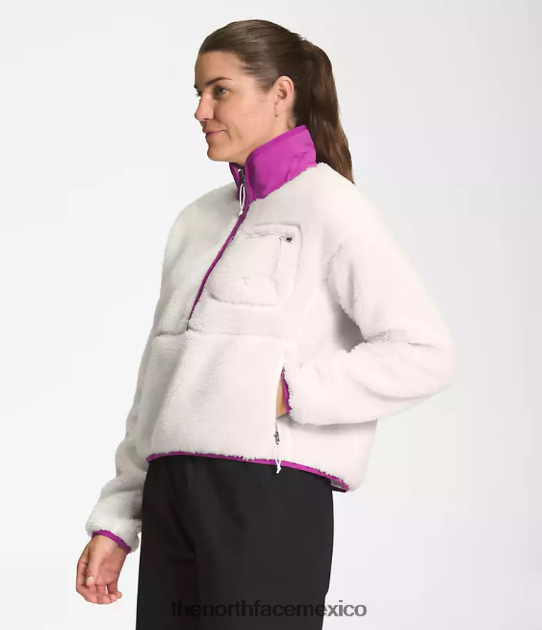 The North Face ropa NFHLJL807 gardenia flor de cactus blanca/púrpura mujer jersey de pelo extremo