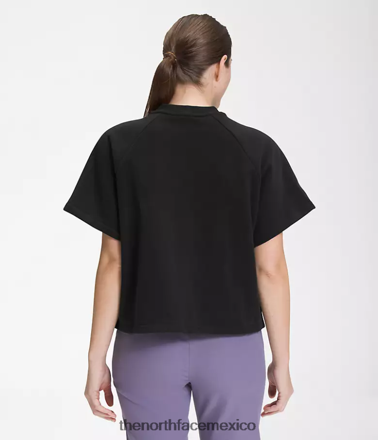 The North Face ropa NFHLJL1021 negro mujer tripulación de polar de fieltro de manga corta