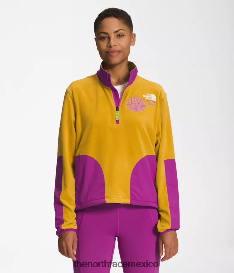 The North Face ropa NFHLJL1180 flor de cactus amarilla/púrpura de madera de flecha mujer trailwear fantasía cresta -cremallera