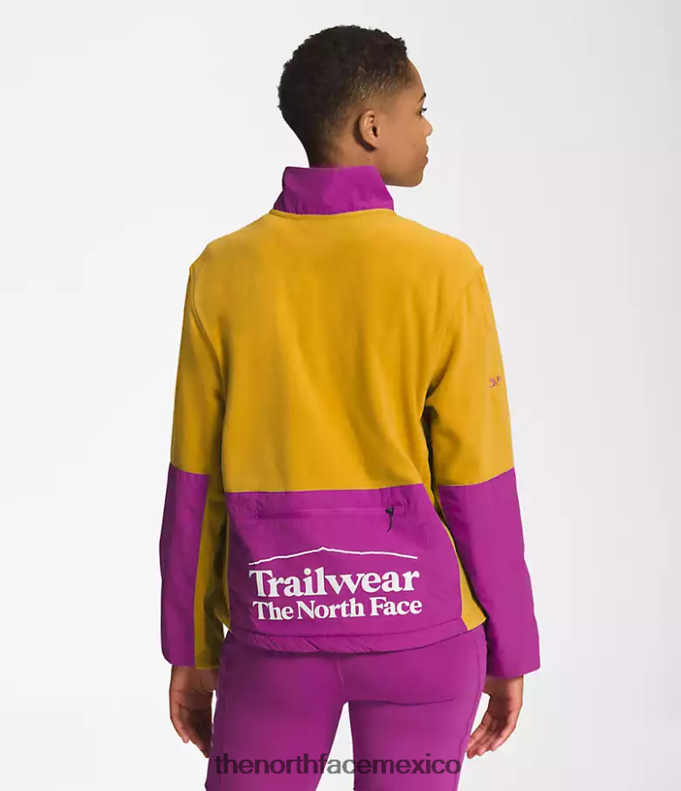 The North Face ropa NFHLJL1180 flor de cactus amarilla/púrpura de madera de flecha mujer trailwear fantasía cresta -cremallera