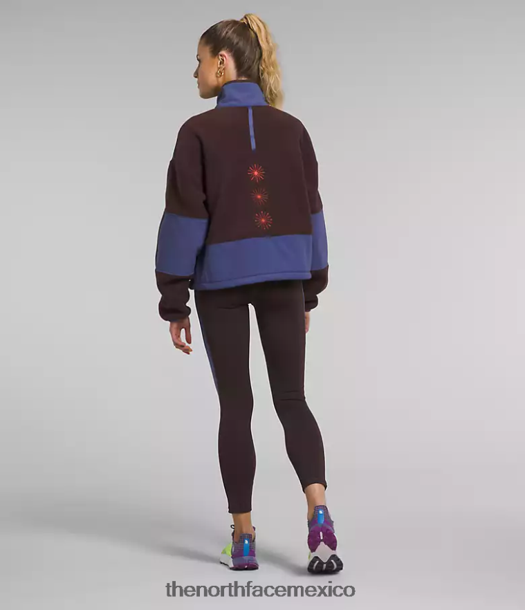 The North Face ropa NFHLJL55 marrón carbón/azul cueva mujer trailwear fantasía ridge flash -zip