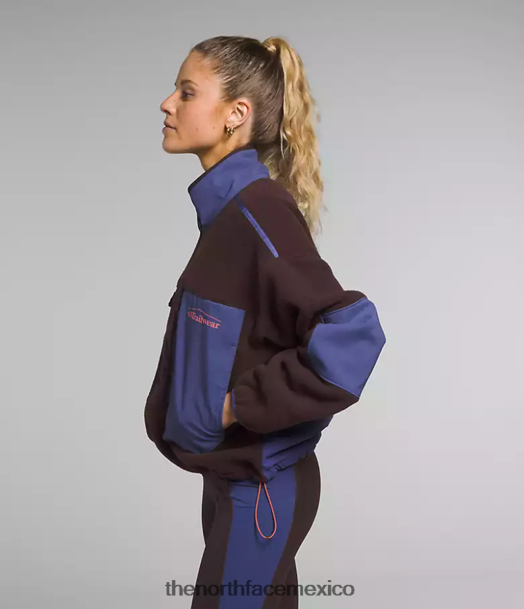 The North Face ropa NFHLJL55 marrón carbón/azul cueva mujer trailwear fantasía ridge flash -zip