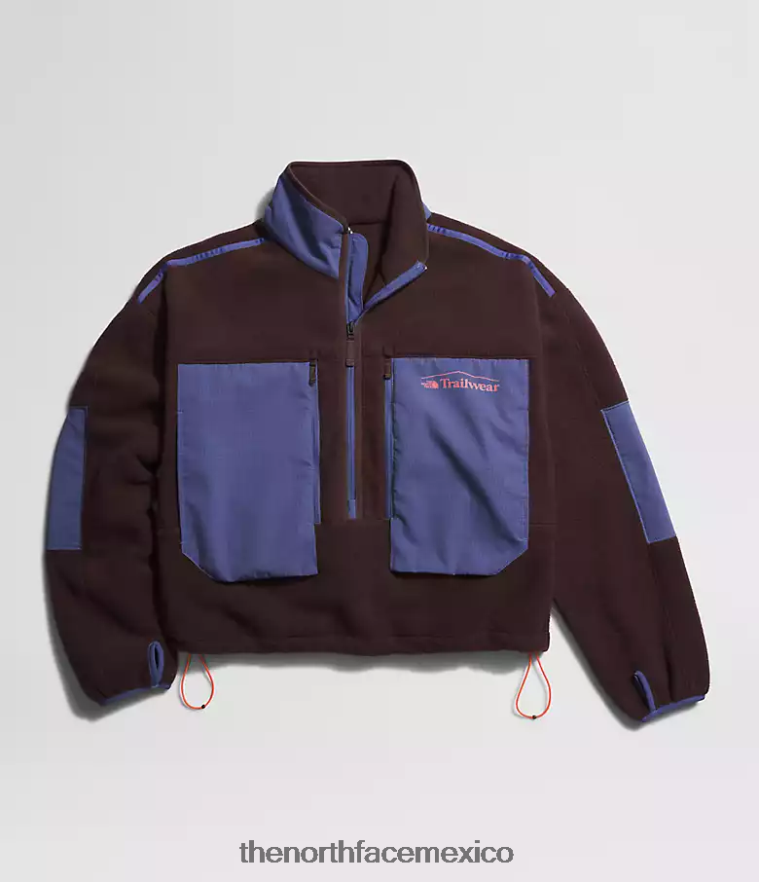 The North Face ropa NFHLJL55 marrón carbón/azul cueva mujer trailwear fantasía ridge flash -zip