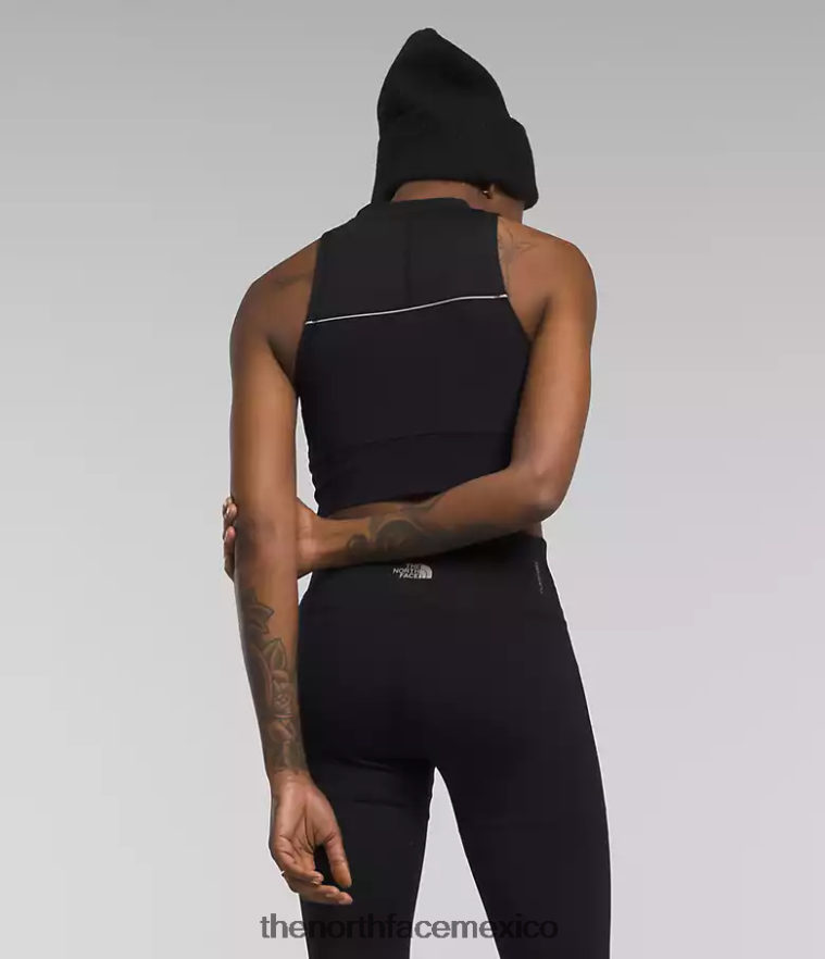 The North Face ropa NFHLJL1053 negro mujer top de punto de canalé