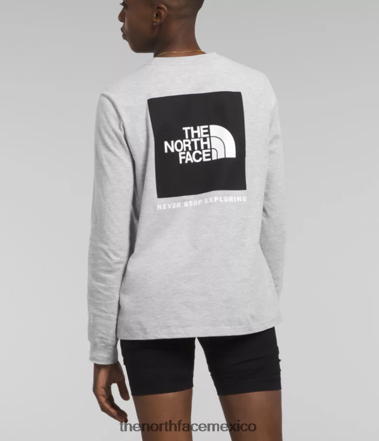 The North Face ropa NFHLJL679 tnf gris claro jaspeado mujer camiseta de manga larga con caja nse