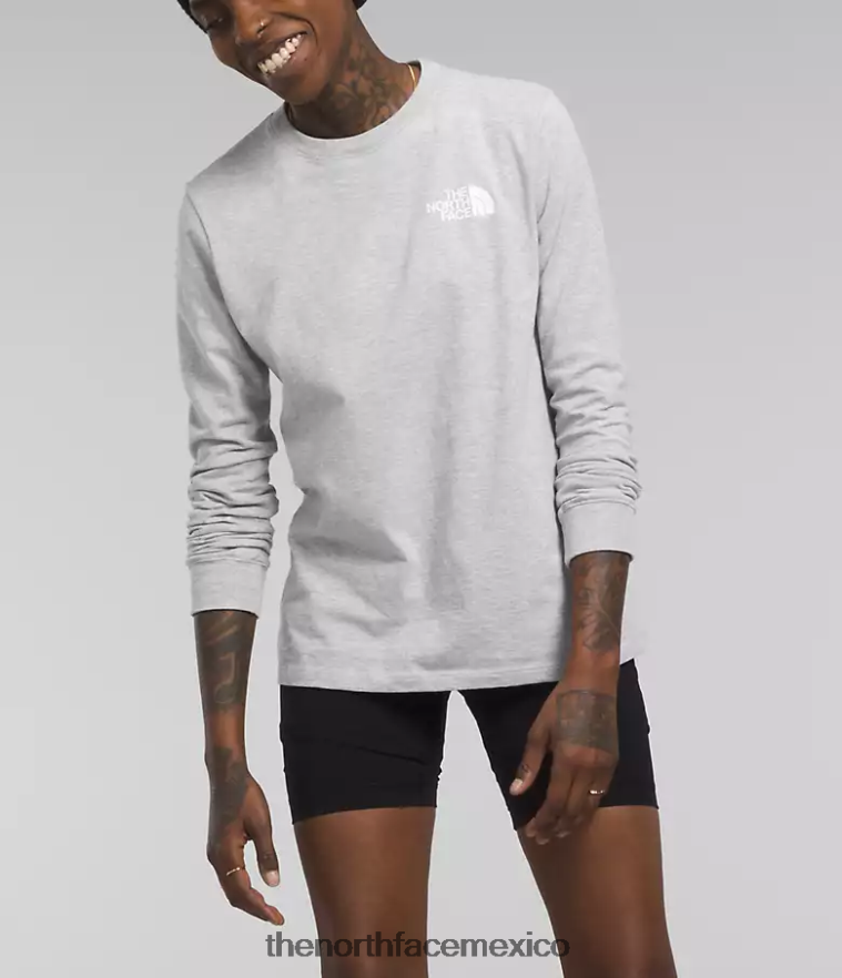 The North Face ropa NFHLJL679 tnf gris claro jaspeado mujer camiseta de manga larga con caja nse