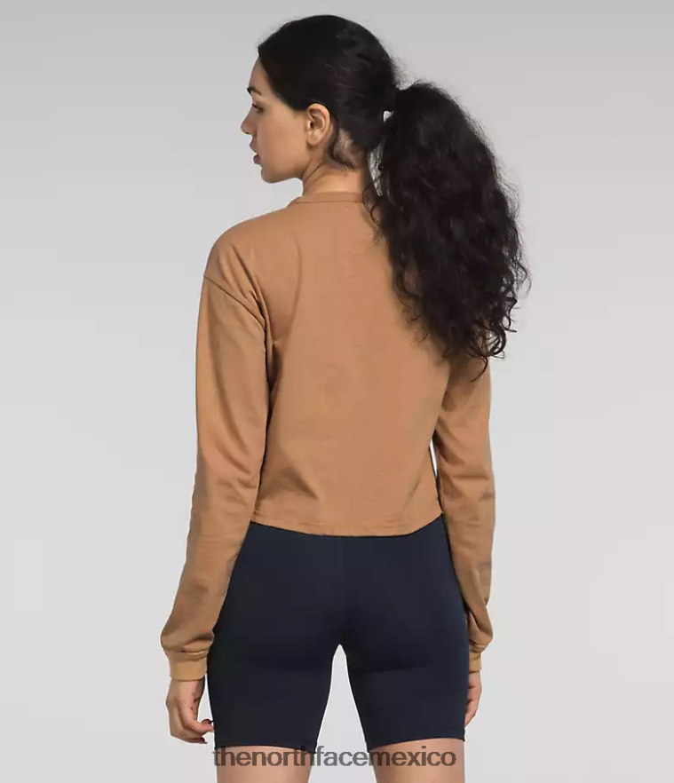 The North Face ropa NFHLJL849 mantequilla de almendras mujer camiseta de manga larga con parche tradicional