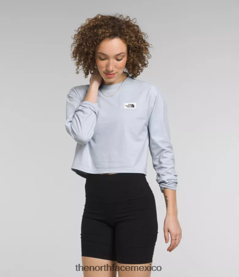 The North Face ropa NFHLJL850 bígaro polvoriento mujer camiseta de manga larga con parche tradicional
