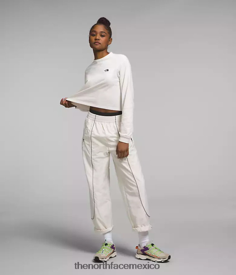 The North Face ropa NFHLJL851 gardenia blanca mujer camiseta de manga larga con parche tradicional