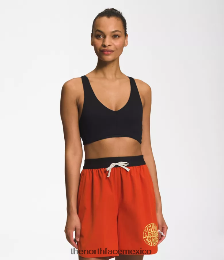 The North Face ropa NFHLJL1232 negro mujer sujetador con brillo del valle