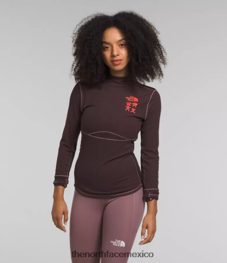 The North Face ropa NFHLJL1147 marrón carbón mujer trailwear ursa major manga larga