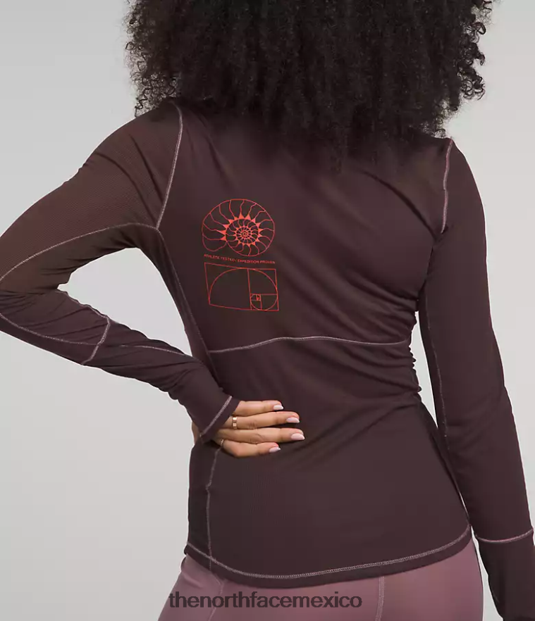 The North Face ropa NFHLJL1147 marrón carbón mujer trailwear ursa major manga larga