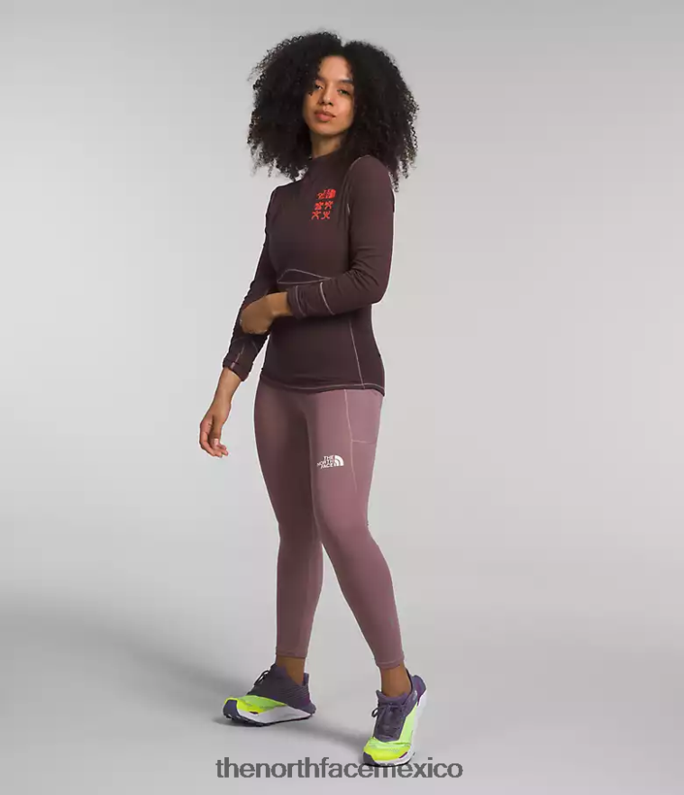 The North Face ropa NFHLJL1147 marrón carbón mujer trailwear ursa major manga larga