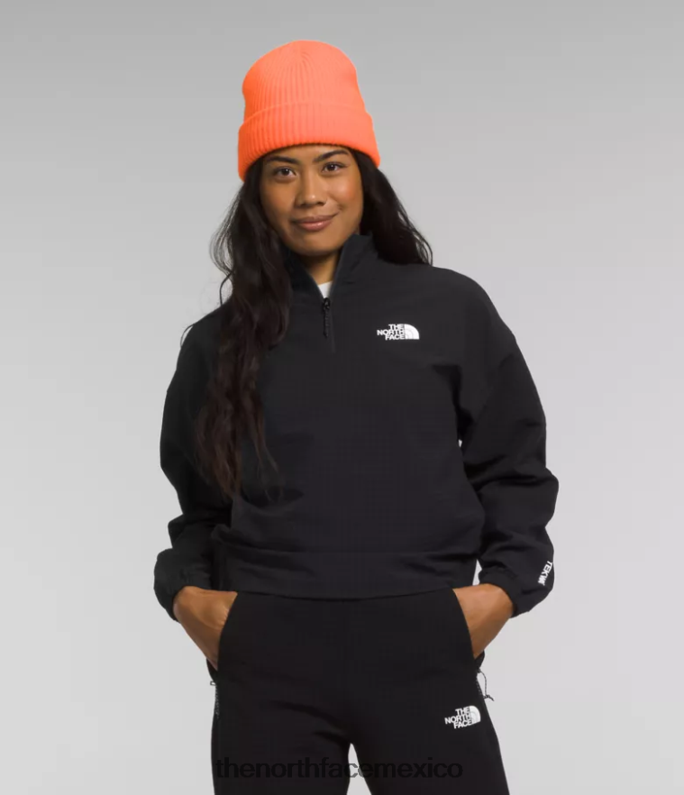 The North Face ropa NFHLJL249 negro mujer rejilla tekware 1/4 zip