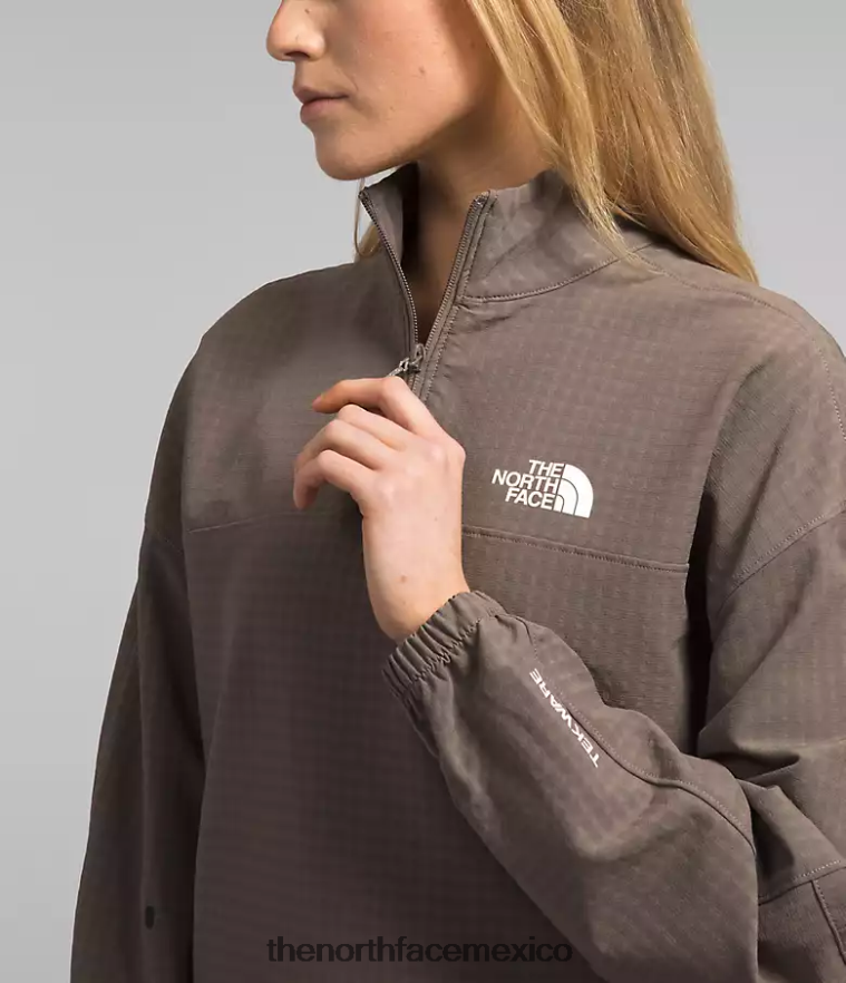 The North Face ropa NFHLJL250 halcón marrón mujer rejilla tekware 1/4 zip