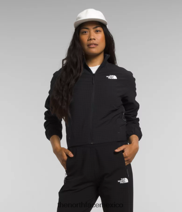 The North Face ropa NFHLJL568 negro mujer tekware grid con cremallera completa