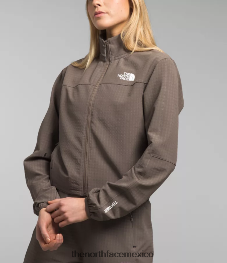 The North Face ropa NFHLJL570 halcón marrón mujer tekware grid con cremallera completa