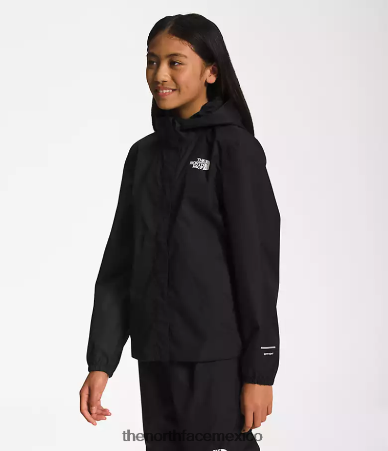 The North Face ropa NFHLJL751 negro niños chaqueta de lluvia anora