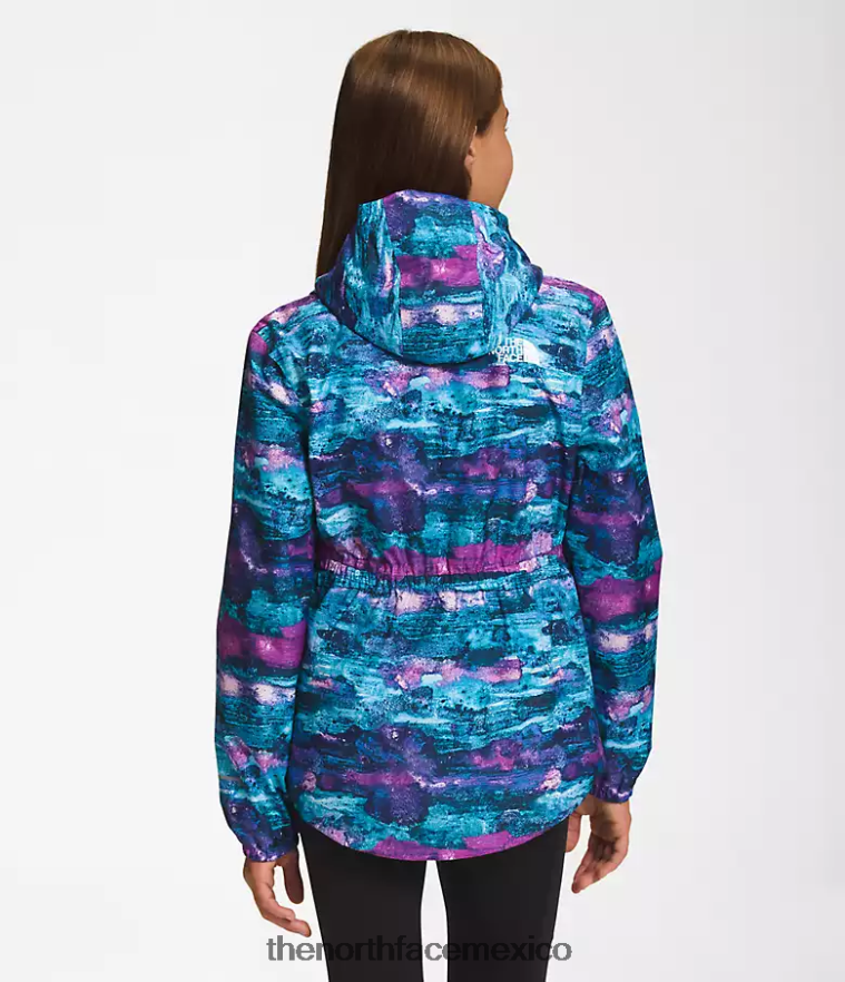 The North Face ropa NFHLJL754 estampado de múltiples tintes tnf de flor de cactus púrpura niños chaqueta de lluvia anora