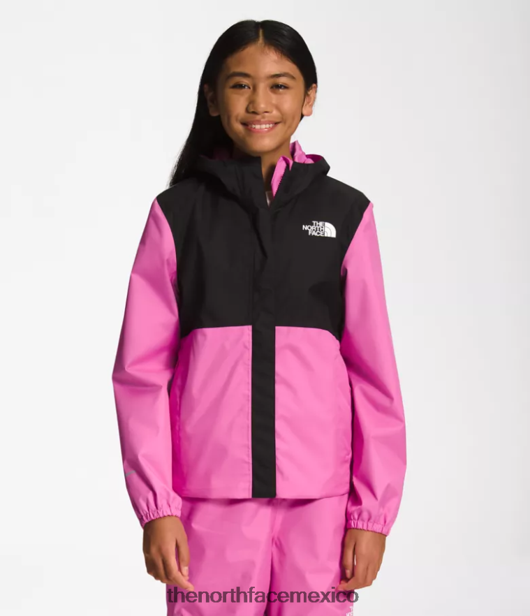 The North Face ropa NFHLJL755 súper rosa niños chaqueta de lluvia anora