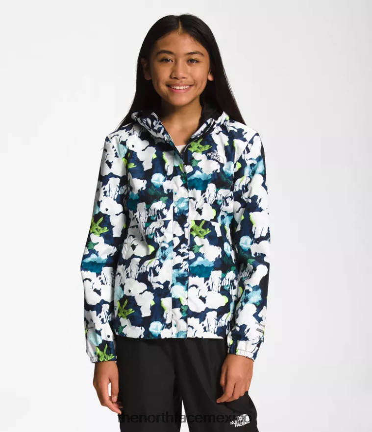 The North Face ropa NFHLJL758 estampado abstracto en azul marino summit niños chaqueta de lluvia anora
