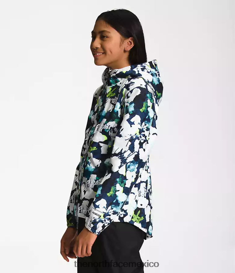 The North Face ropa NFHLJL758 estampado abstracto en azul marino summit niños chaqueta de lluvia anora