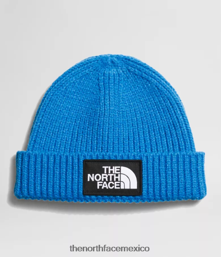 The North Face accesorio NFHLJL534 azul optico bebé gorro con logo en forma de caja