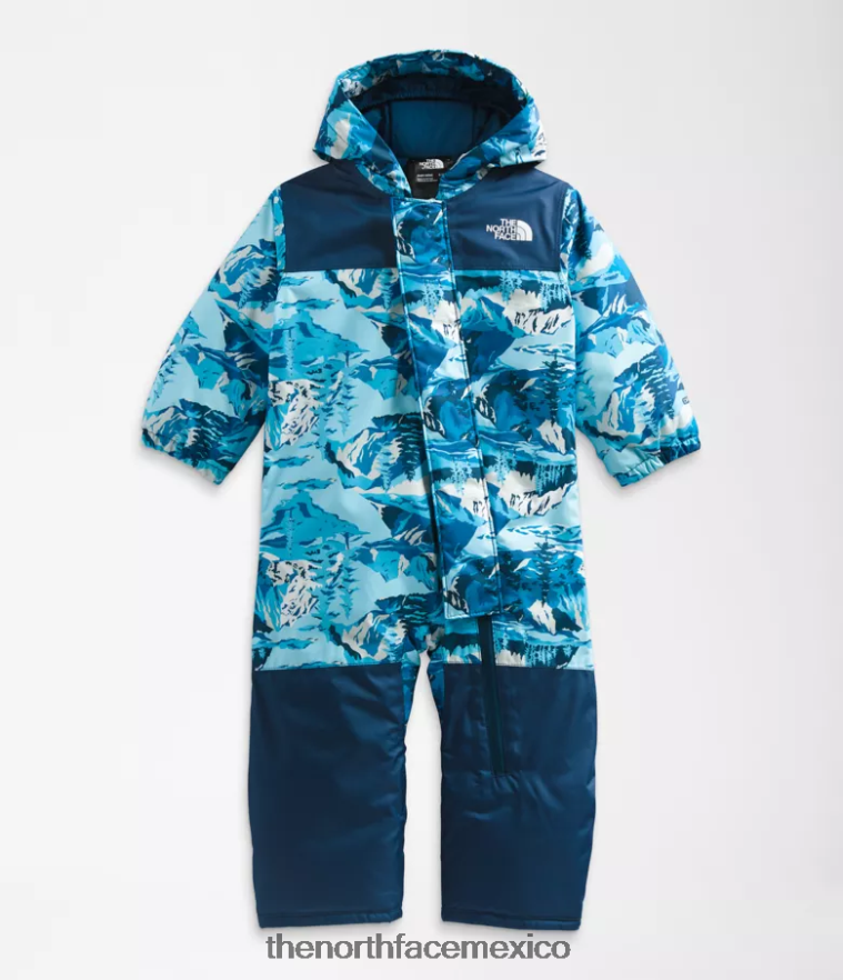 The North Face ropa NFHLJL276 Impresión acústica de montañas con pico nevado azul. bebé traje de nieve libertad