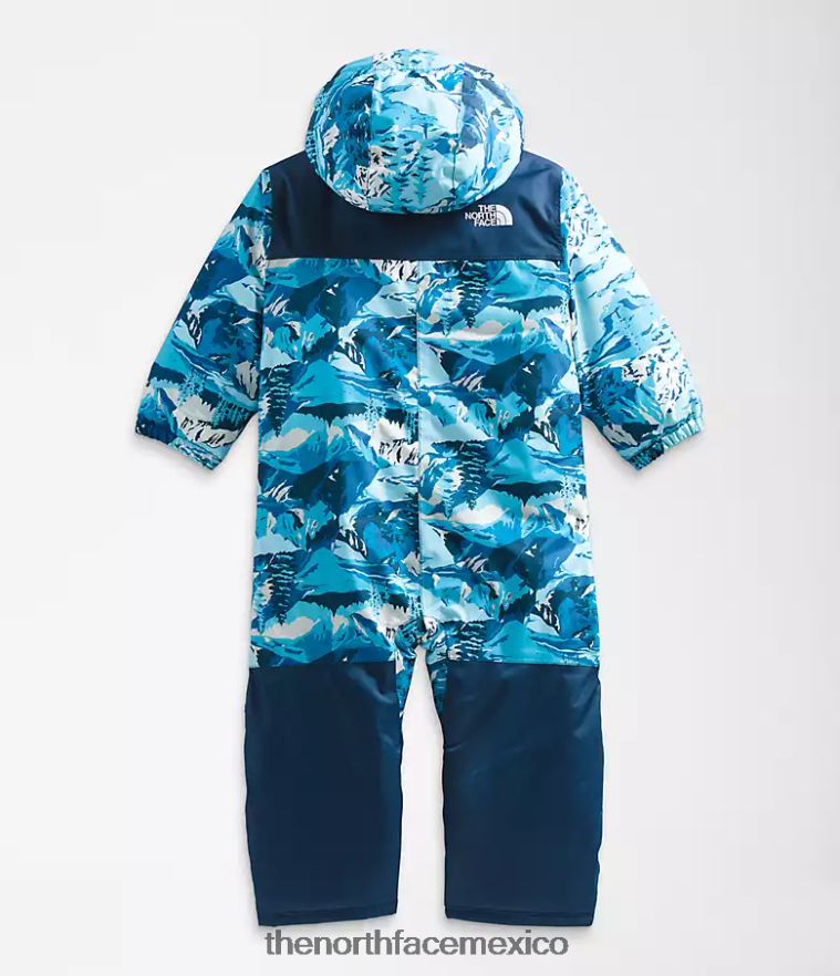 The North Face ropa NFHLJL276 Impresión acústica de montañas con pico nevado azul. bebé traje de nieve libertad