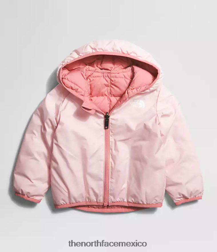 The North Face ropa NFHLJL637 rosa sombría bebé chamarra reversible con capucha y termobola