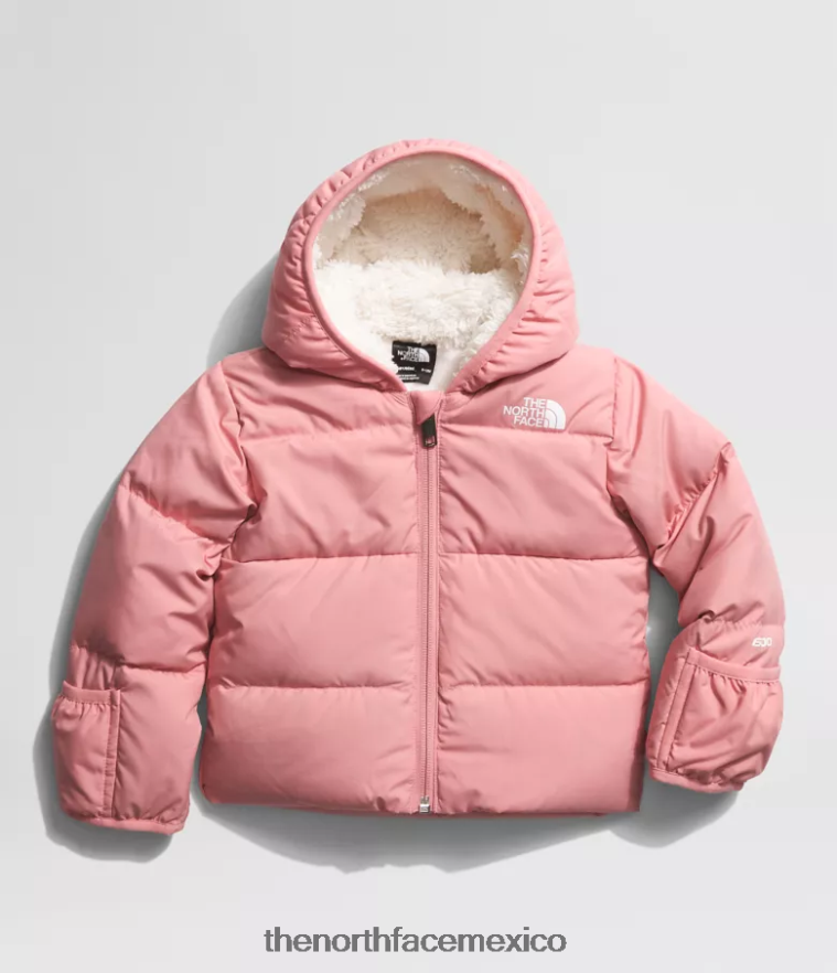 The North Face ropa NFHLJL765 rosa sombría bebé chaqueta con capucha North Down