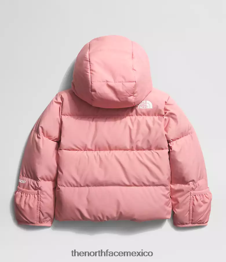 The North Face ropa NFHLJL765 rosa sombría bebé chaqueta con capucha North Down