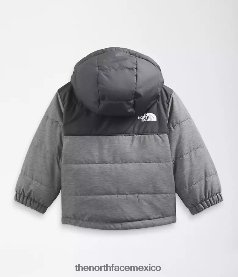 The North Face ropa NFHLJL865 tnf gris medio jaspeado bebé chaqueta reversible con capucha y cremallera completa mt chimbo