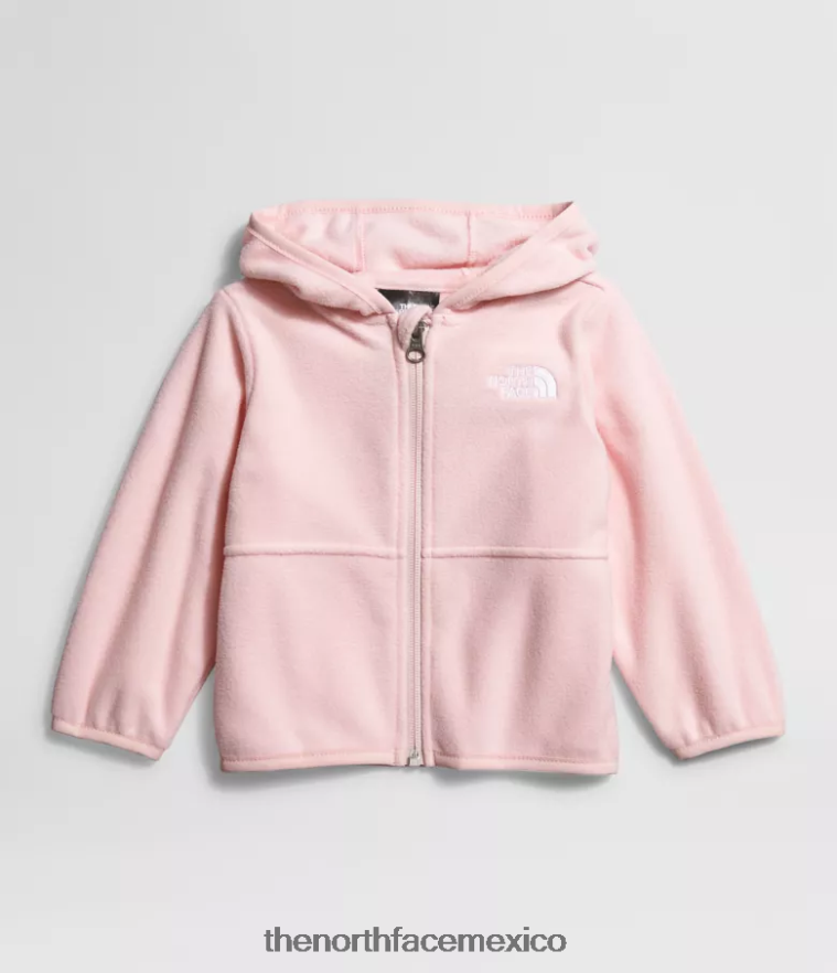 The North Face ropa NFHLJL989 rosa purísimo bebé sudadera con capucha y cierre completo glaciar