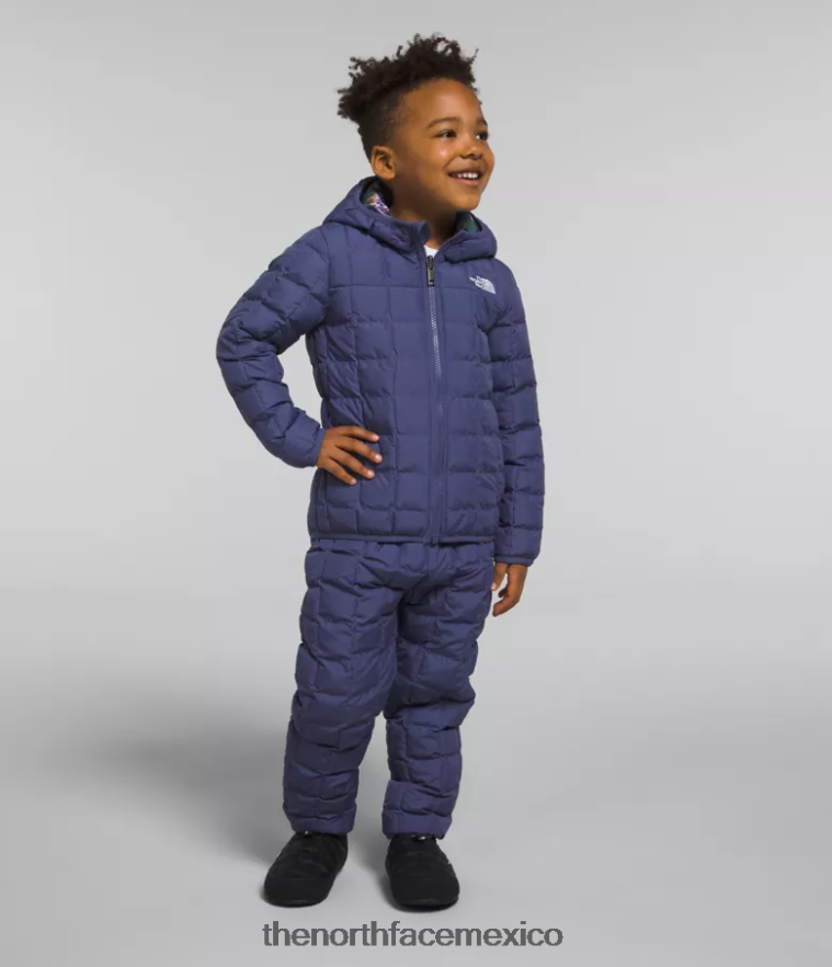 The North Face ropa NFHLJL1237 cueva azul niños chamarra reversible con capucha y termobola