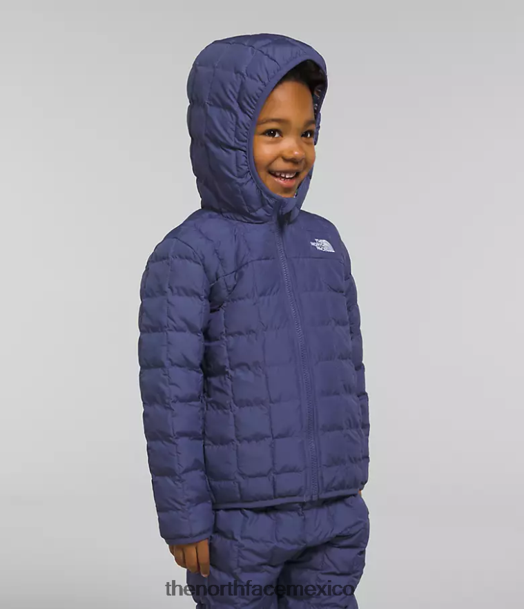 The North Face ropa NFHLJL1237 cueva azul niños chamarra reversible con capucha y termobola