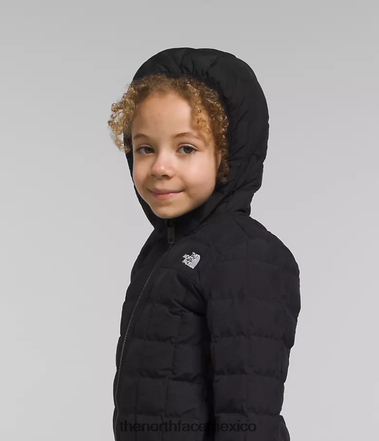 The North Face ropa NFHLJL1238 negro niños chamarra reversible con capucha y termobola