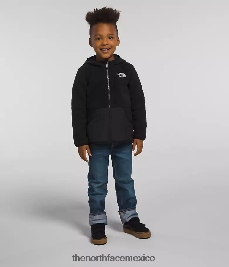 The North Face ropa NFHLJL464 negro niños Forrest sudadera con capucha y cierre completo