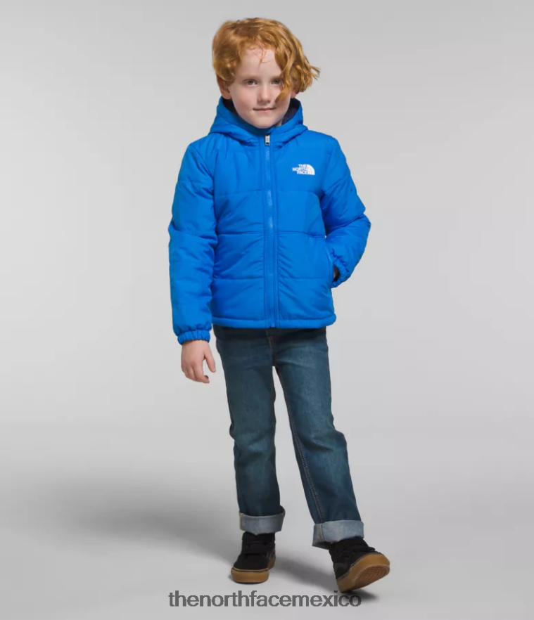 The North Face ropa NFHLJL635 azul optico niños chaqueta reversible con capucha y cremallera completa mt chimbo