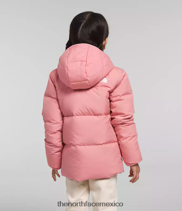 The North Face ropa NFHLJL862 rosa sombría niños chaqueta con capucha North Down
