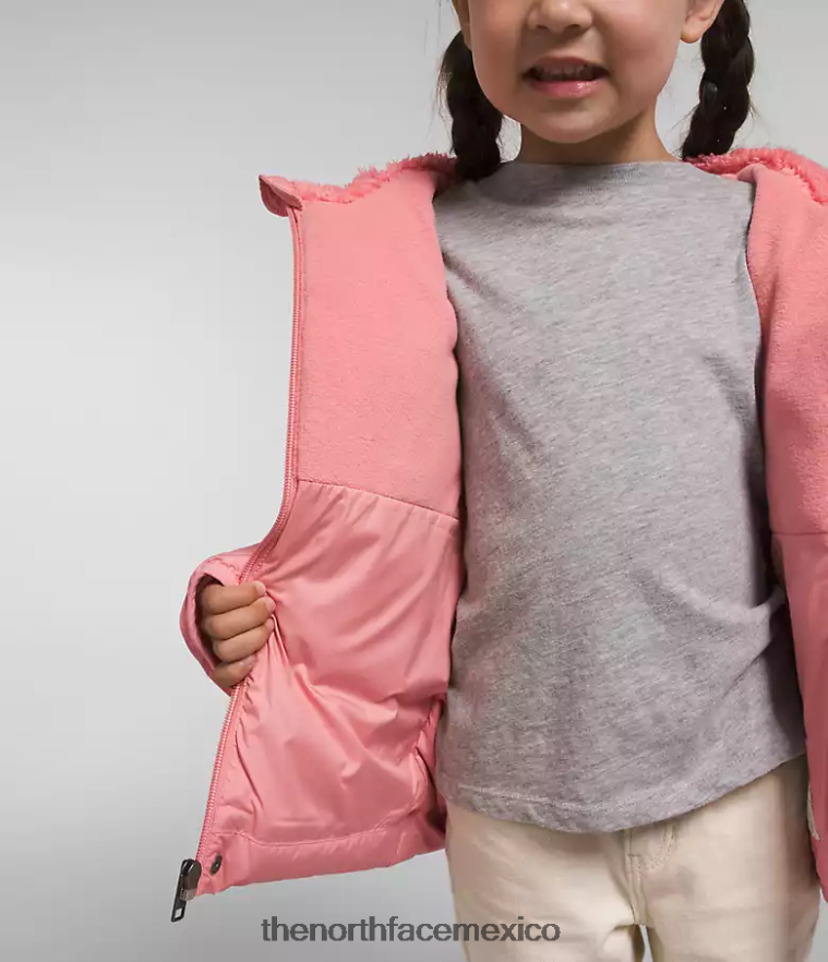 The North Face ropa NFHLJL862 rosa sombría niños chaqueta con capucha North Down