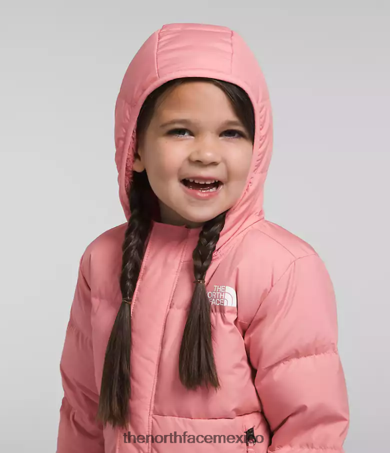 The North Face ropa NFHLJL862 rosa sombría niños chaqueta con capucha North Down