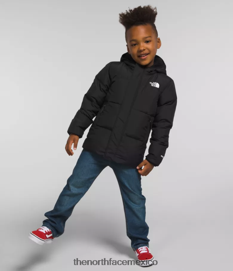 The North Face ropa NFHLJL863 negro niños chaqueta con capucha North Down