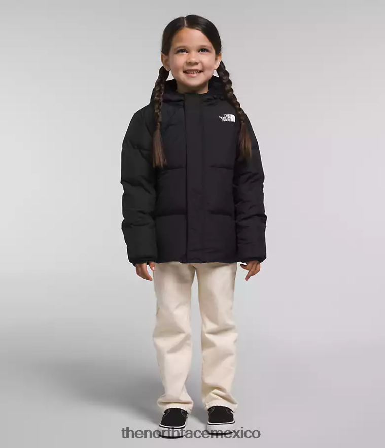 The North Face ropa NFHLJL863 negro niños chaqueta con capucha North Down